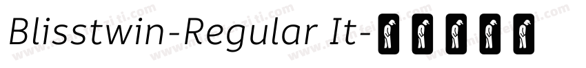 Blisstwin-Regular It字体转换